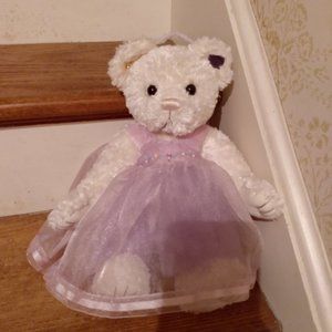 Vintage Collectable Bear Annette Funicello Angel Bears White Bear Purple dress
